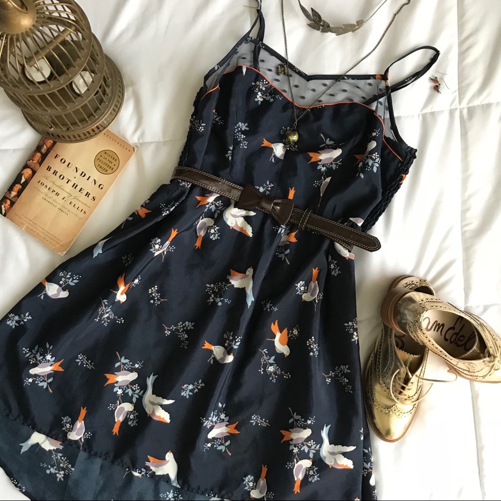 Navy flirty Dove high low dress